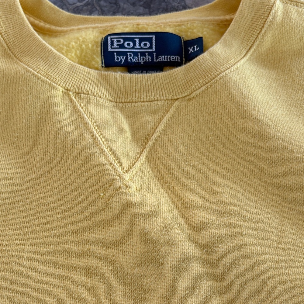 Polo by Ralph Lauren Men's Crewneck Sweater in Yellow